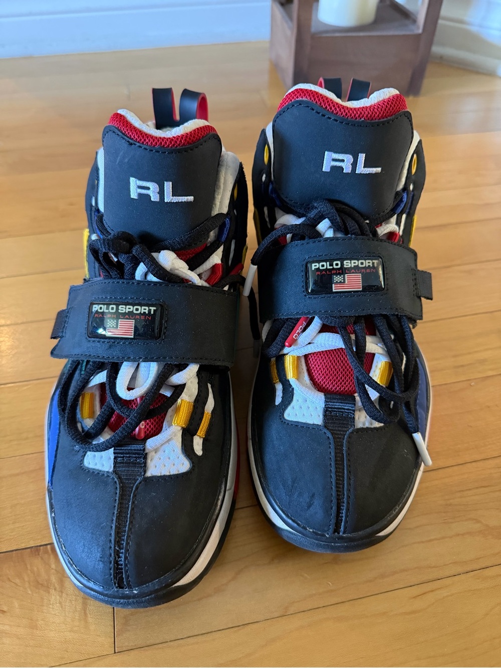 Polo by Ralph Lauren Black Multicolor Kids High-Top Sneakers